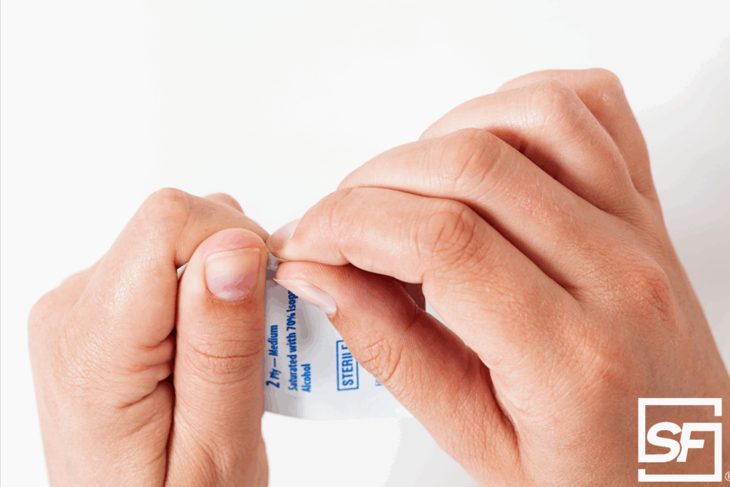Disinfecting skin in dry needling